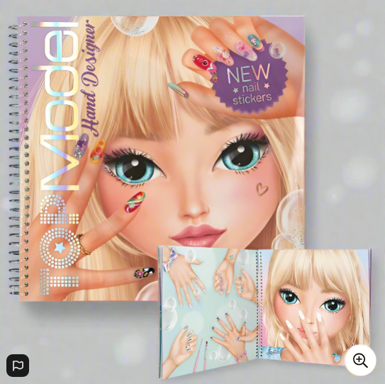 TOPModel Colouring Pages and Sticker Book Hand and Nail Designer