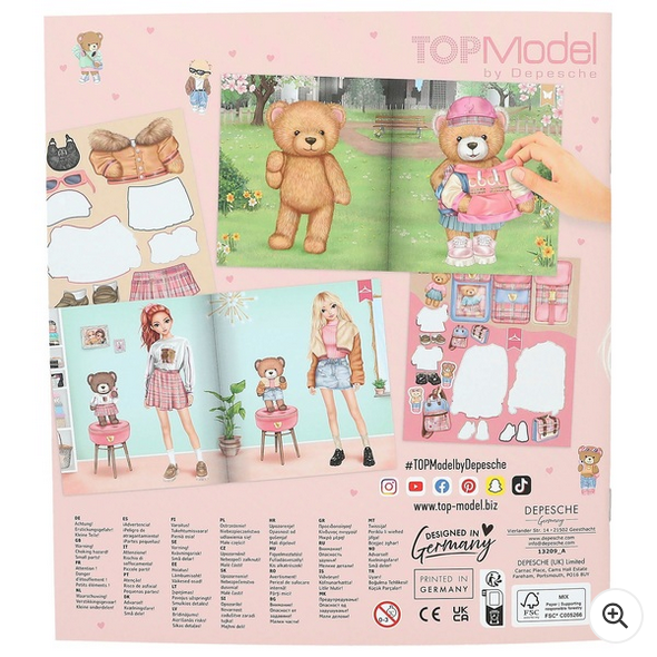 TOPModel Sticker Book Teddy Sticker World