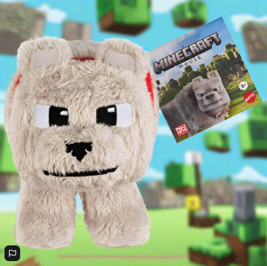 Minecraft Movie Plush Dennis the Wolf 20cm