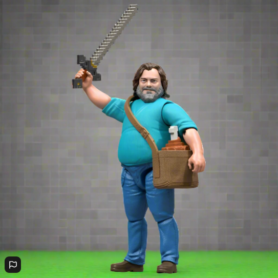 Minecraft Movie Action Figure Steve With Accessories 10cm