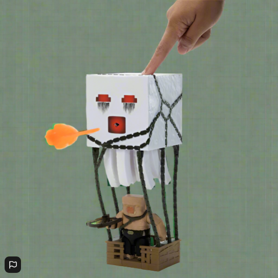 Minecraft Movie Playset Blast Attack Ghast