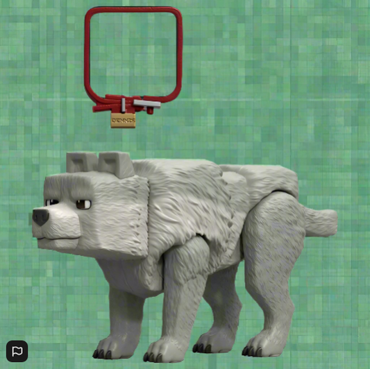 Minecraft Movie Action Figure Dennis the Wolf