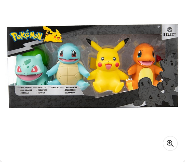 Pokémon Select Action Figures Kanto Region 4 Pack