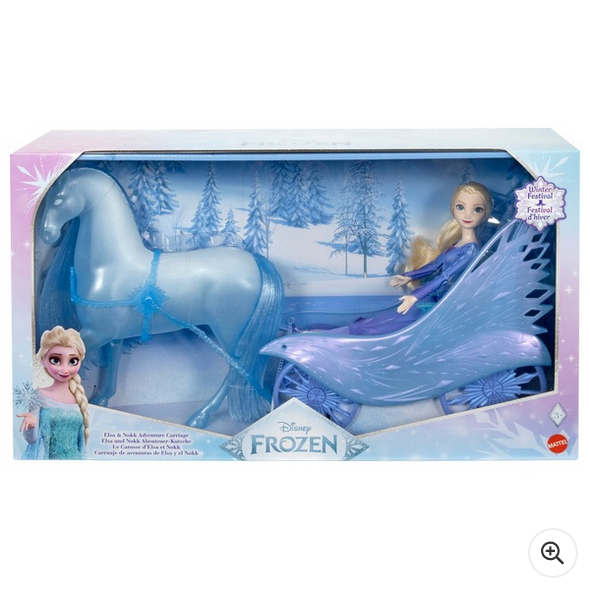 Disney Frozen Elsa Doll and Nokk Adventure Carriage