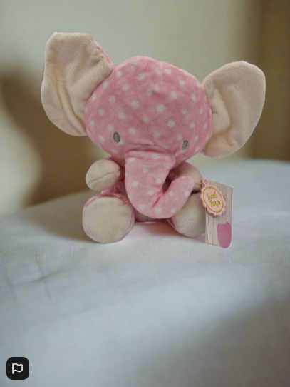 Keel Toys 20 cm Pink Spotty Elephant Plush