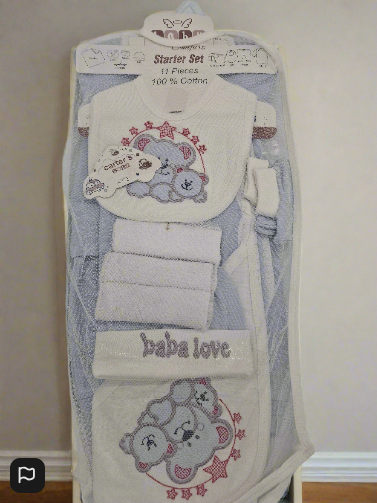 Baby Comfort 11 Piece Starter set In Grey And White