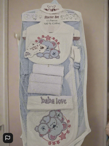 Baby Comfort 11 Piece Starter set In Grey And White