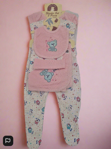 My Little Baby Starter Set 5 Pieces in Pink And White