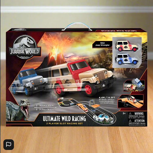Jurassic World Ultimate Wild Racing 2 Player Slot Dinosaur Racing Set