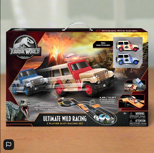Jurassic World Ultimate Wild Racing 2 Player Slot Dinosaur Racing Set