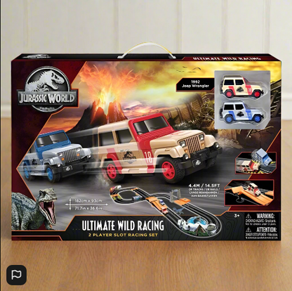 Jurassic World Ultimate Wild Racing 2 Player Slot Dinosaur Racing Set