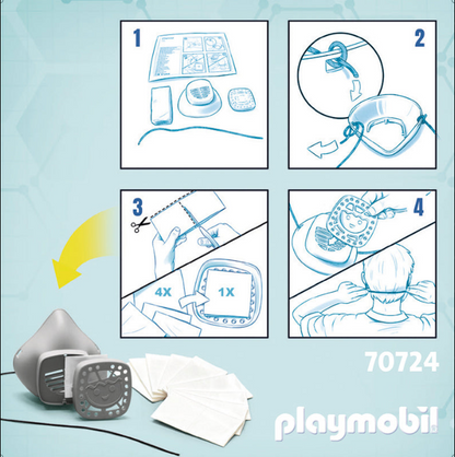 Playmobil středně šedá maska ​​na nos a ústa