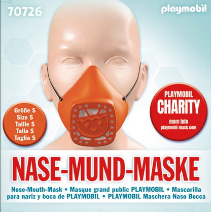 Playmobil maska ​​na nos a ústa oranžová - malá