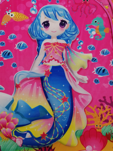 Childrens Bag Mermaid 3D Pink