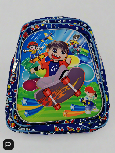 Childrens Bag Boy On A Skateboard Blue