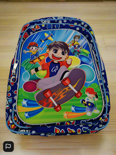 Childrens Bag Boy On A Skateboard Blue