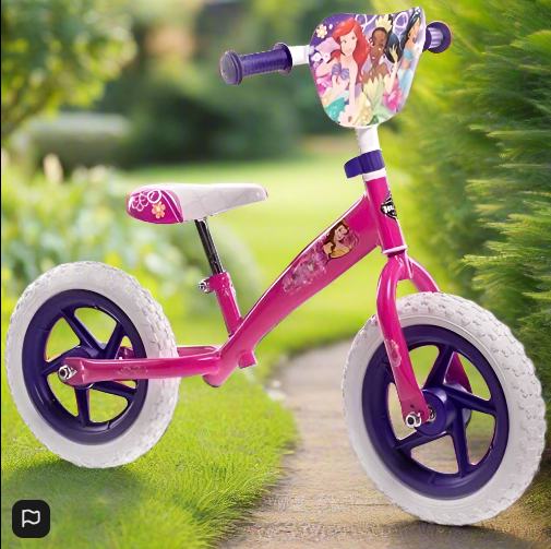 Disney Princess Balance Bike Pink 12" Pink Toddler Baby Training Bike