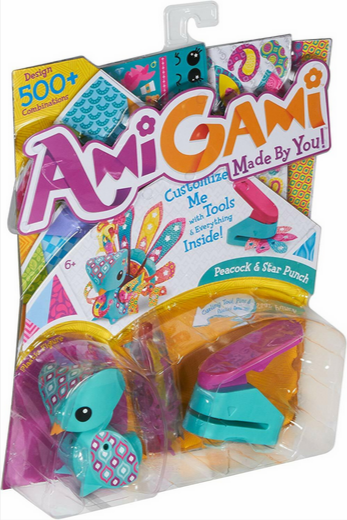 AmiGami Blue Peacock And Star Punch Creative Toy