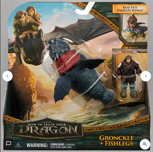 Dreamworks How to Train Your Dragon Action Figures Gronckle & Fishlegs 2 Pack