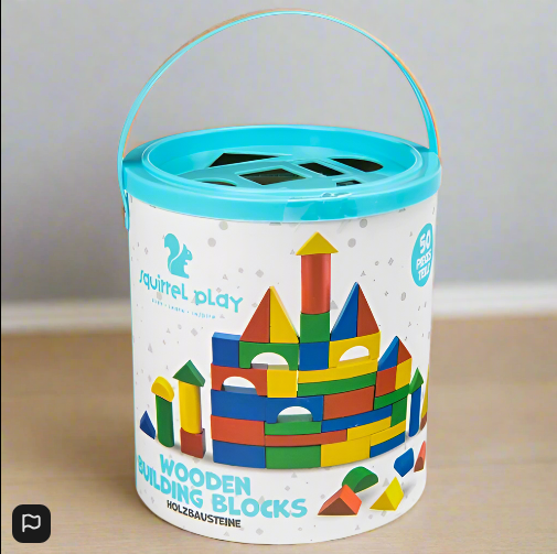 Squirrel Play 50 Piece Kids Wooden Building Blocks