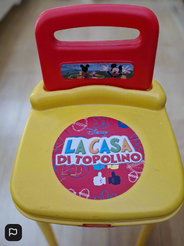 2-in-1 Kids’ Chair & Toy Storage – Red & Yellow with 14 Jumbo Building Blocks