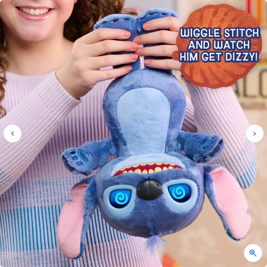 Disney Stitch Many Moods Stitch 35cm Interactive Plush Soft Toy with 50 Sounds and Reactions