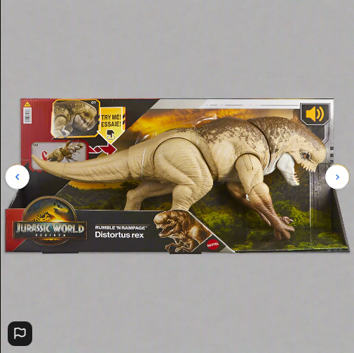 Jurassic World Rebirth Rumble 'n Rampage Dinosaur Action Figure Distortus Rex