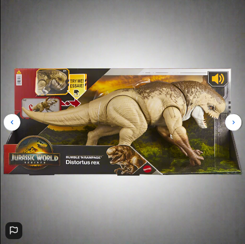 Jurassic World Rebirth Rumble 'n Rampage Dinosaur Action Figure Distortus Rex