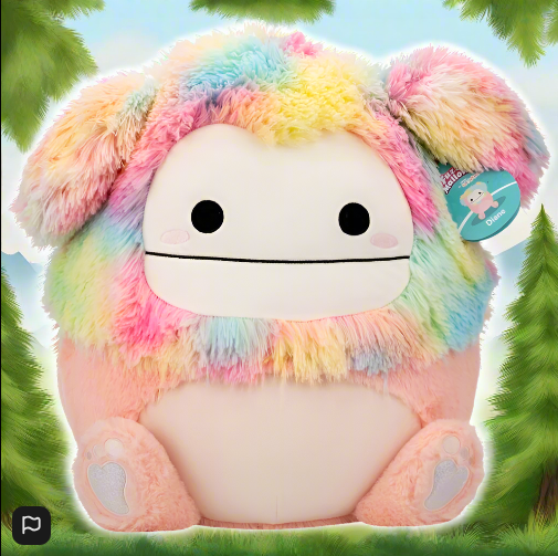 Original Squishmallows Fuzz-A-Mallows Plush Diane the Peach Bigfoot 40cm