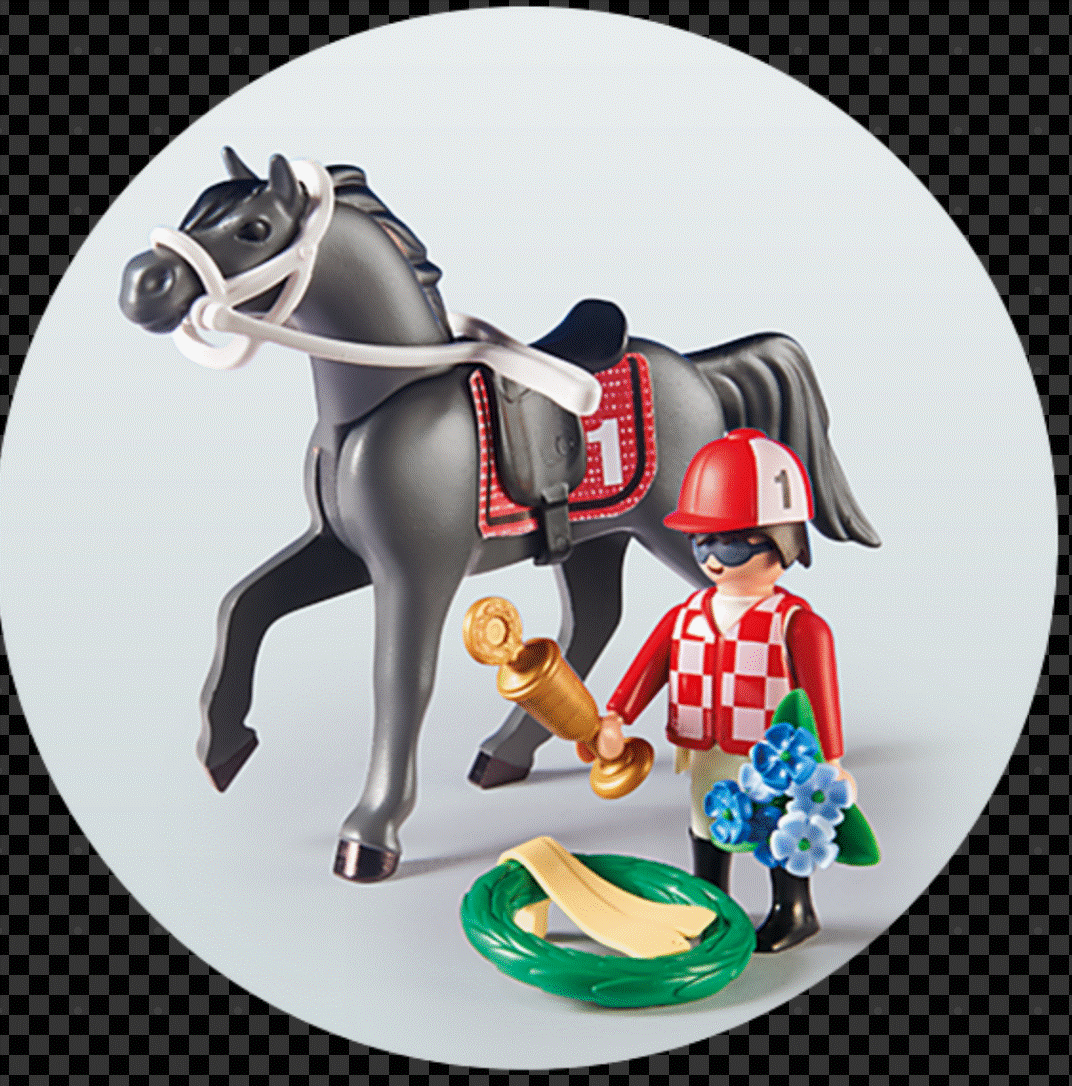 PLAYMOBIL  Country 9261- Horse Jockey Rosette And Trophy Action figure