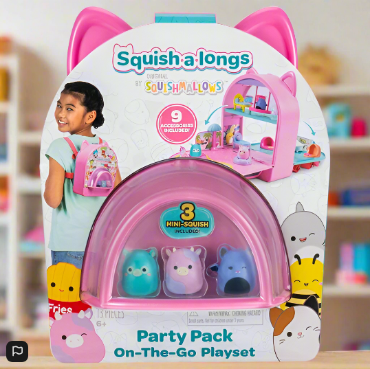 Squish-A-Longs by Original Squishmallows On-The-Go Playset Party Pack