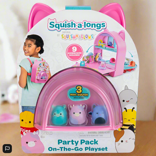 Squish-A-Longs by Original Squishmallows On-The-Go Playset Party Pack