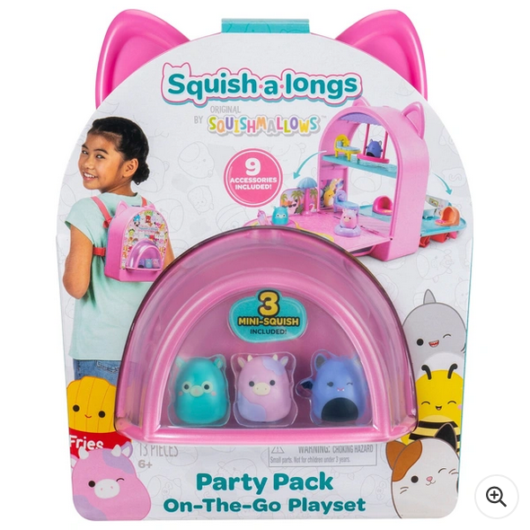 Squish-A-Longs by Original Squishmallows On-The-Go Playset Party Pack