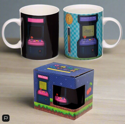 Game Over Heat Changing Coffee Mug - Retro Arcade Gamer Gift
