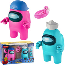 Načíst obrázek do prohlížeče Galerie, Among Us Series 2 Action Figures 2Pk Toy Crewmate Figure 11cm - Pink &amp; Turquoise