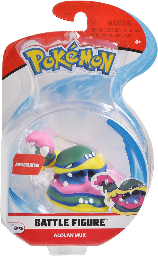 Pokemon 3 Inch Alolan Muk Articulated Battle Action Figure