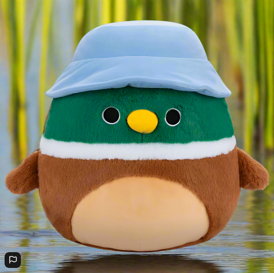 Squishmallows Fuzz-A-Mallows 40cm Avery the Mallard Duck Soft Toy