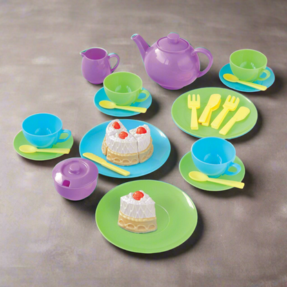 Casdon Little Cook Tea Set 32 Piece Kids Tea Party Playset Cups Plates Toy NEW