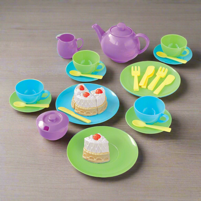 Casdon Little Cook Tea Set 32 Piece Kids Tea Party Playset Cups Plates Toy NEW