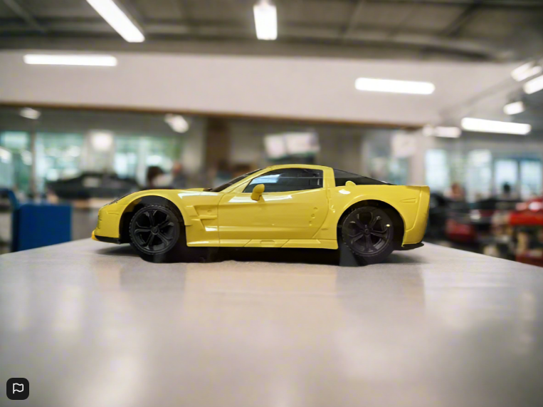 Corvette C7 1/24 Scale  Friction Push  Go Yellow Braha Friction Licensed Toy Car