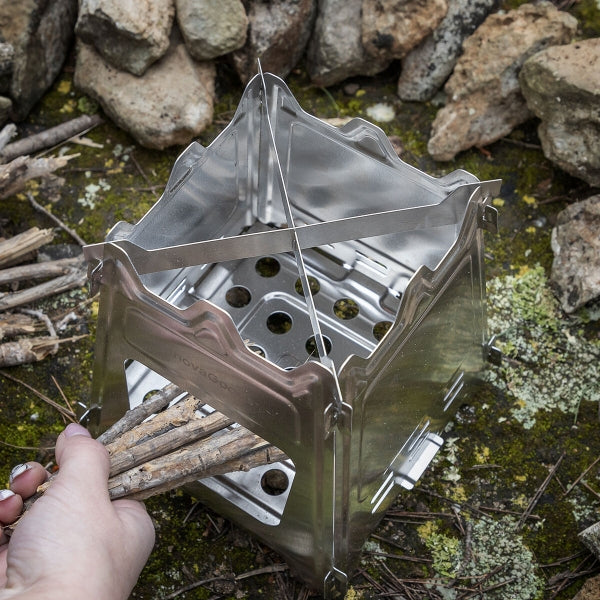 InnovaGoods Collapsible Steel Camping Stove Flamet