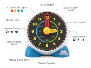 TimeTutor: Interactive Talking Clock - Teach Time with Quizzes, Music, and Sleep Mode