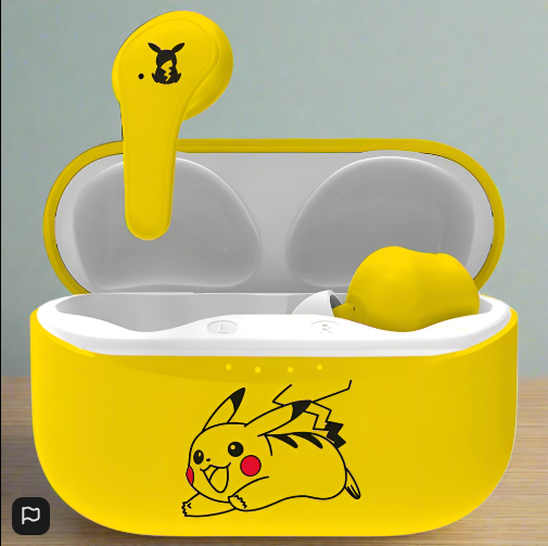 Bezdrátová Bluetooth sluchátka Pokémon Pikachu True žlutá