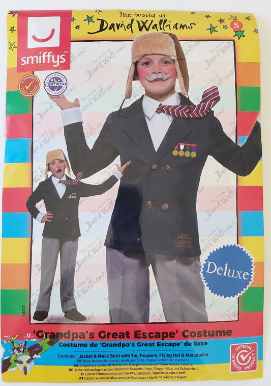 Childs David Walliams Grandpa's Great Escape Fancy Dress Boys Costume. Age 4-6 Years