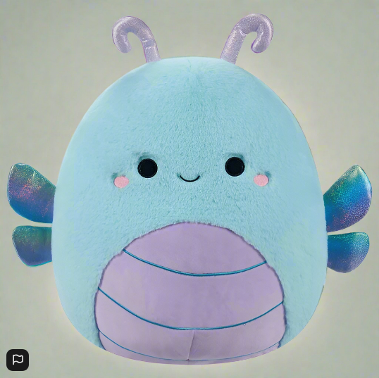 Original Squishmallows Fuzz-A-Mallows 40cm Heather the Teal Dragonfly Soft Toy