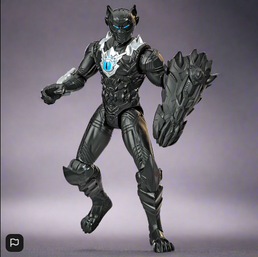 Figurka Marvel Avengers Mech Strike Monster Hunters Black Panther 15cm s příslušenstvím