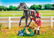 Load image into Gallery viewer, PLAYMOBIL  Country 9261- Horse Jockey Rosette And Trophy
