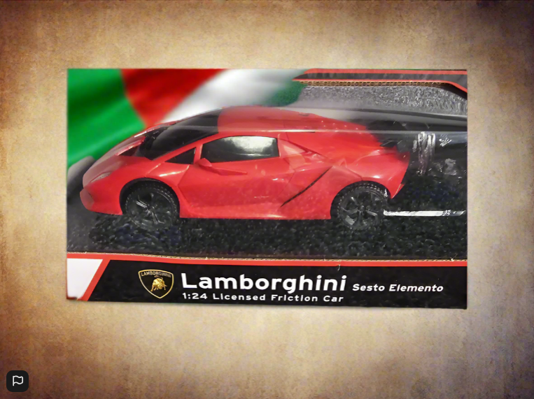 Lamborghini Sesto Elemento Red Car 1:24 Scale Licensed Friction Toy Car