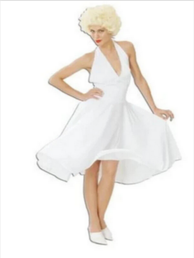 Costume For Adults Hollywood Glamour Girl Marilyn Monroe Ladies Dress One Size