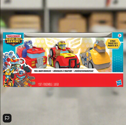 Transformers Rescue Bots Academy Pull Back Vehicles 3 Pack